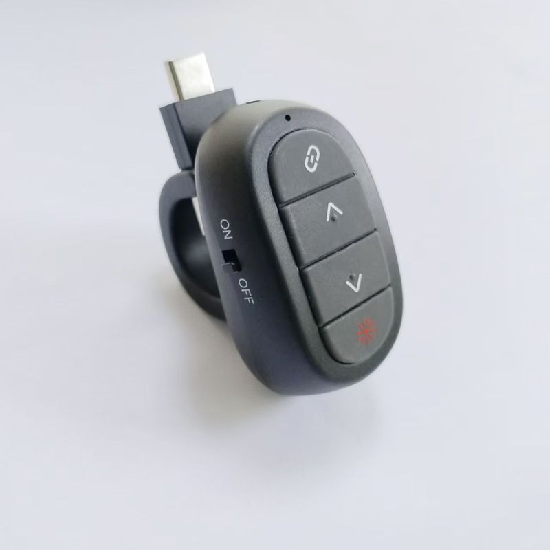 SMQ Finger Ring Wireless Presenter clicker Red Laser pointer USB &amp; Type C Receiver with bag