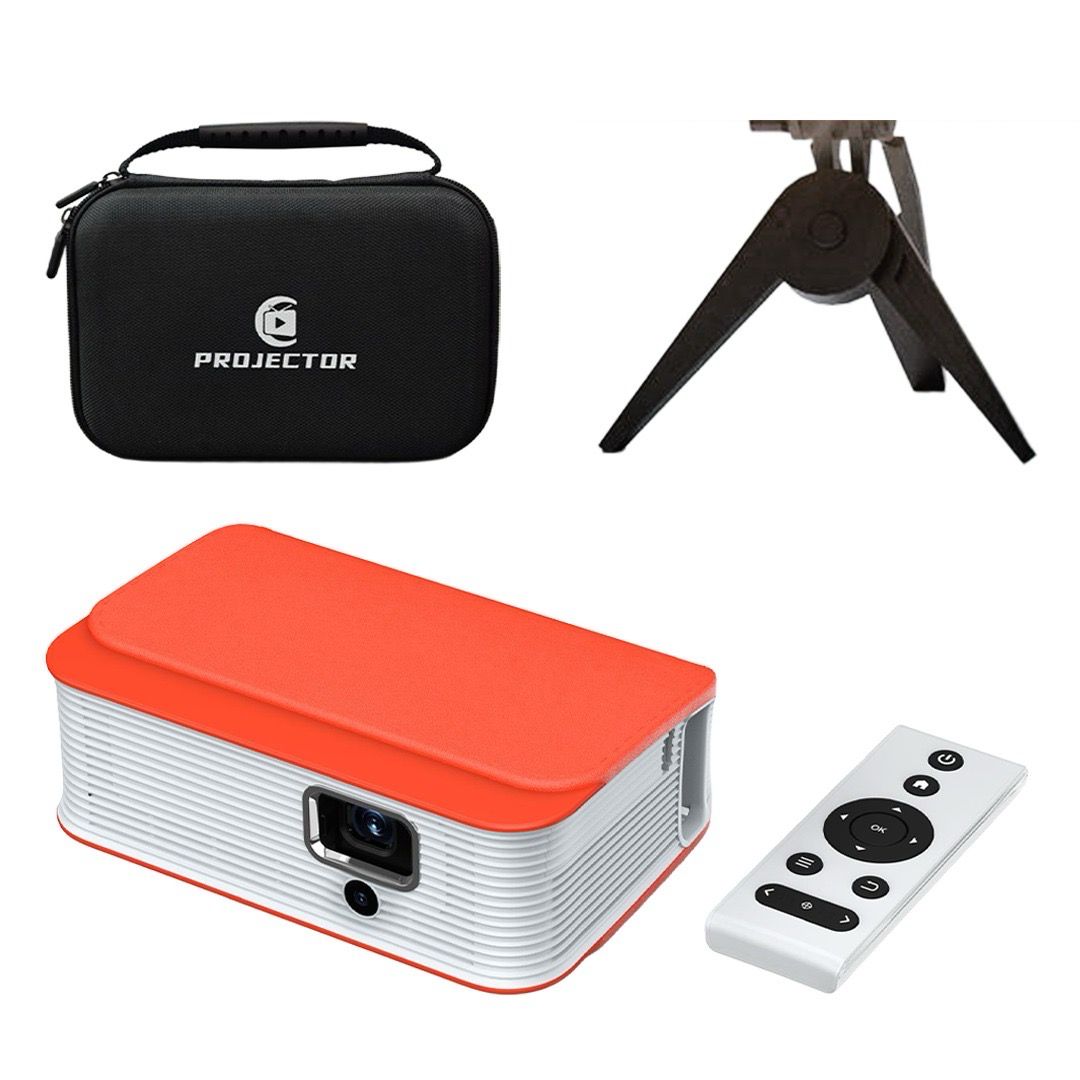 Mini DLP WiFi Bluetooth projector wireless with stand &amp; bag SMQ