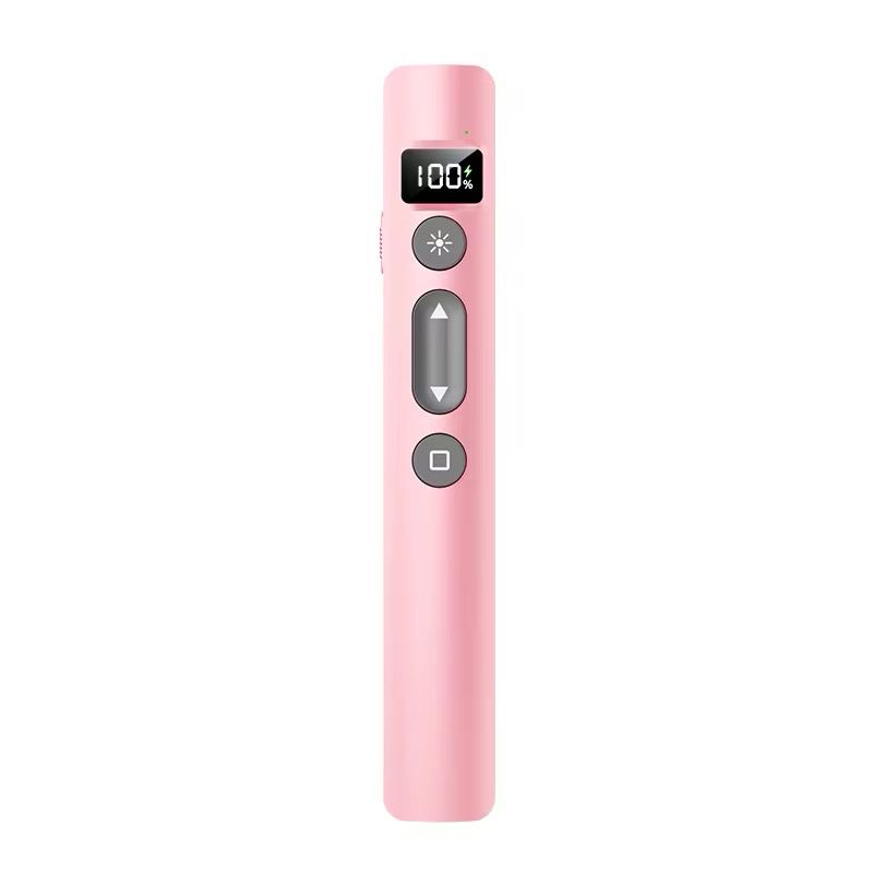 SMQ  professional LED Power Point laser pointer (USB Type C) with safety pouch. Pink colour