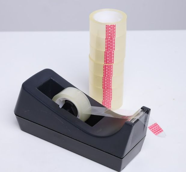 DESKTOP TAPE DISPENSER Black T80081 WITH 8 PCS TAPE