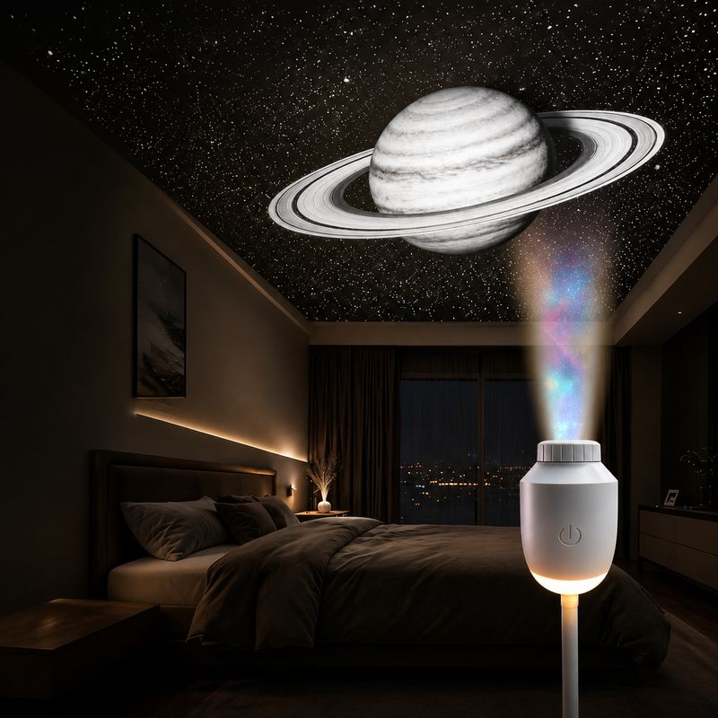 SMQ Galaxy &amp; Moon Night Light Projector – 3 Space Projection Films