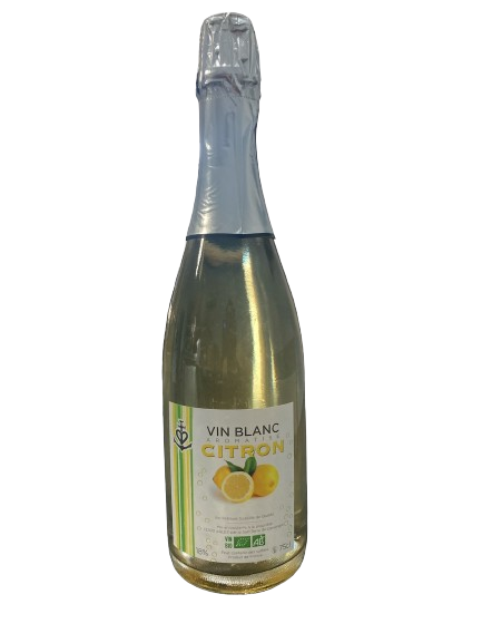 Vin Blanc Biologique Pétillant au Citron de Camargue