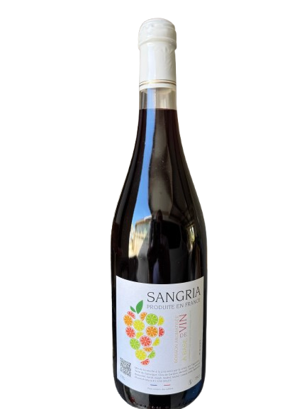 Sangria rouge produite en France boisson aromatisée à base de vin rouge