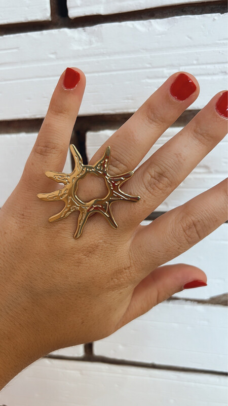 Maxi anillo sol dorado