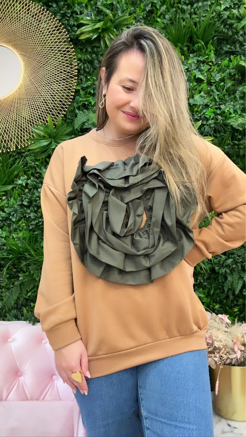 Sudadera Rosa Verde