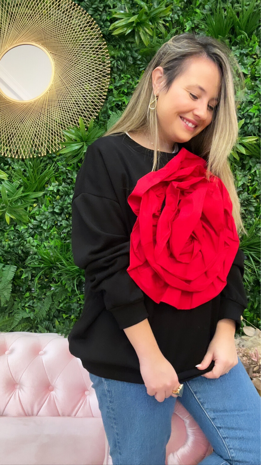 Sudadera Rosa Roja