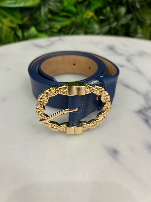 Cinturón hebilla azul