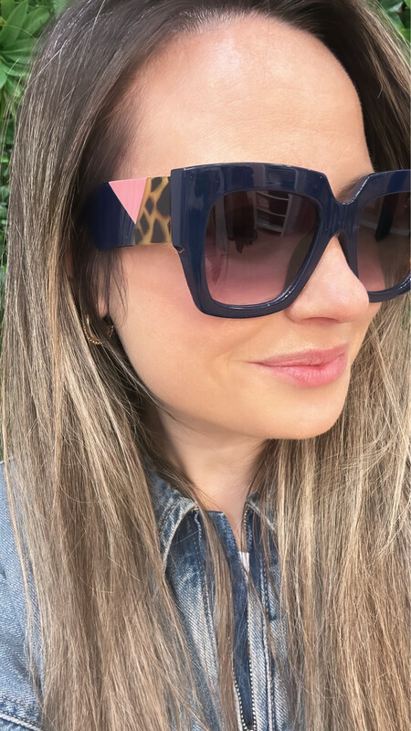 Gafas leopardo azul