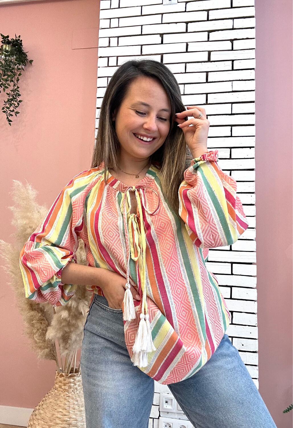 Blusa GOLD&SILVER blanca