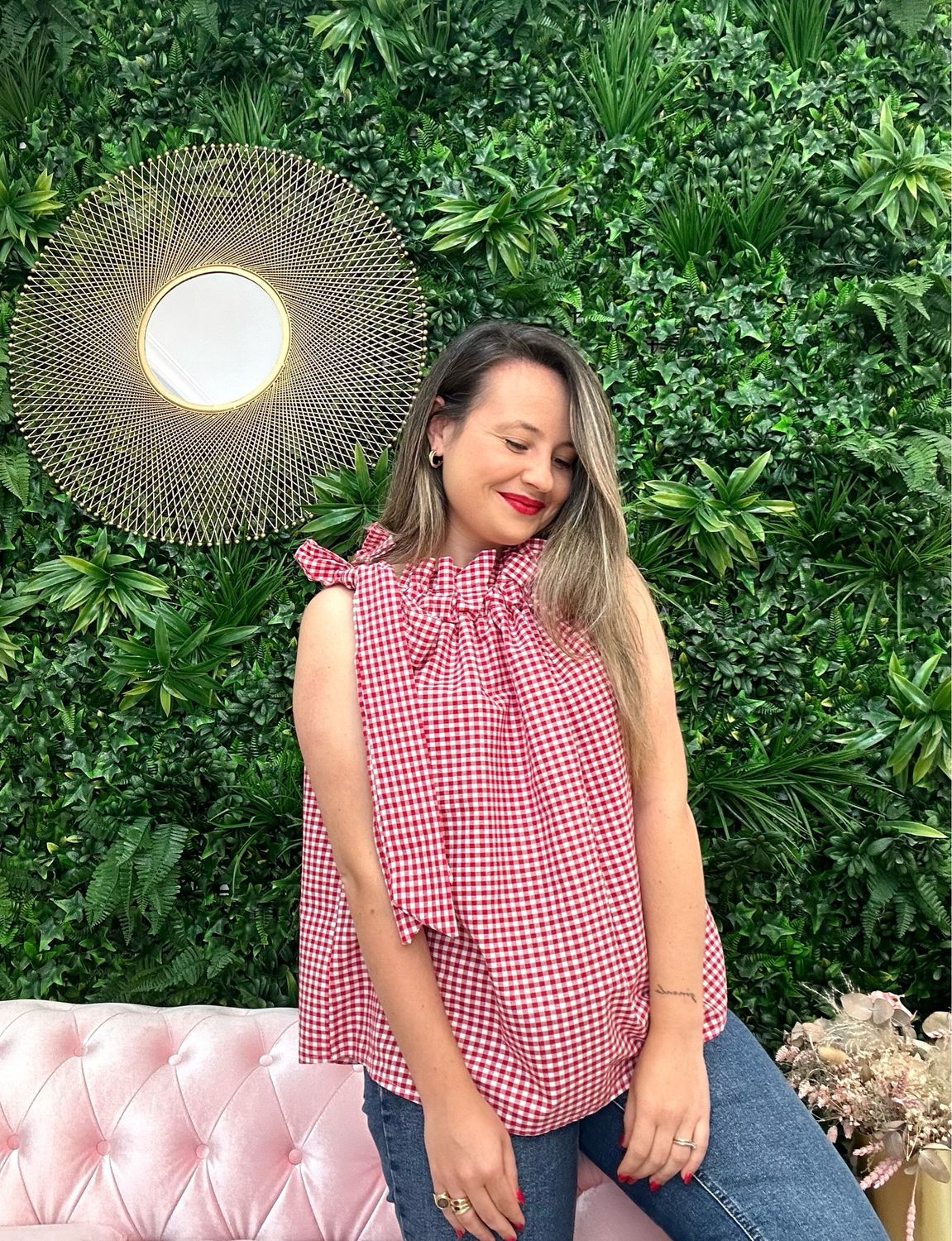 Blusa halter roja