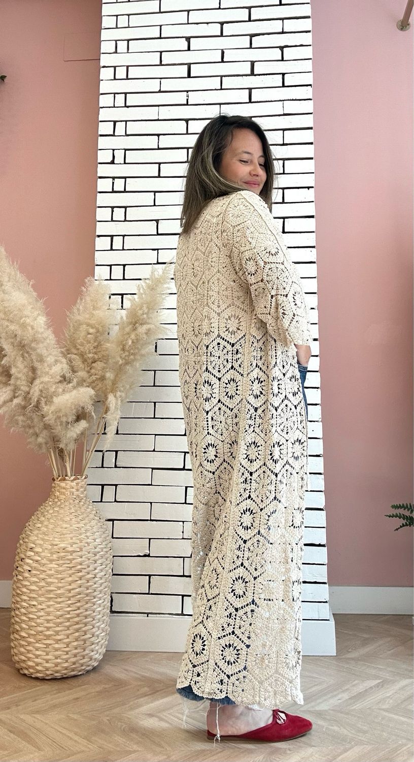 Chaqueta CROCHET larga