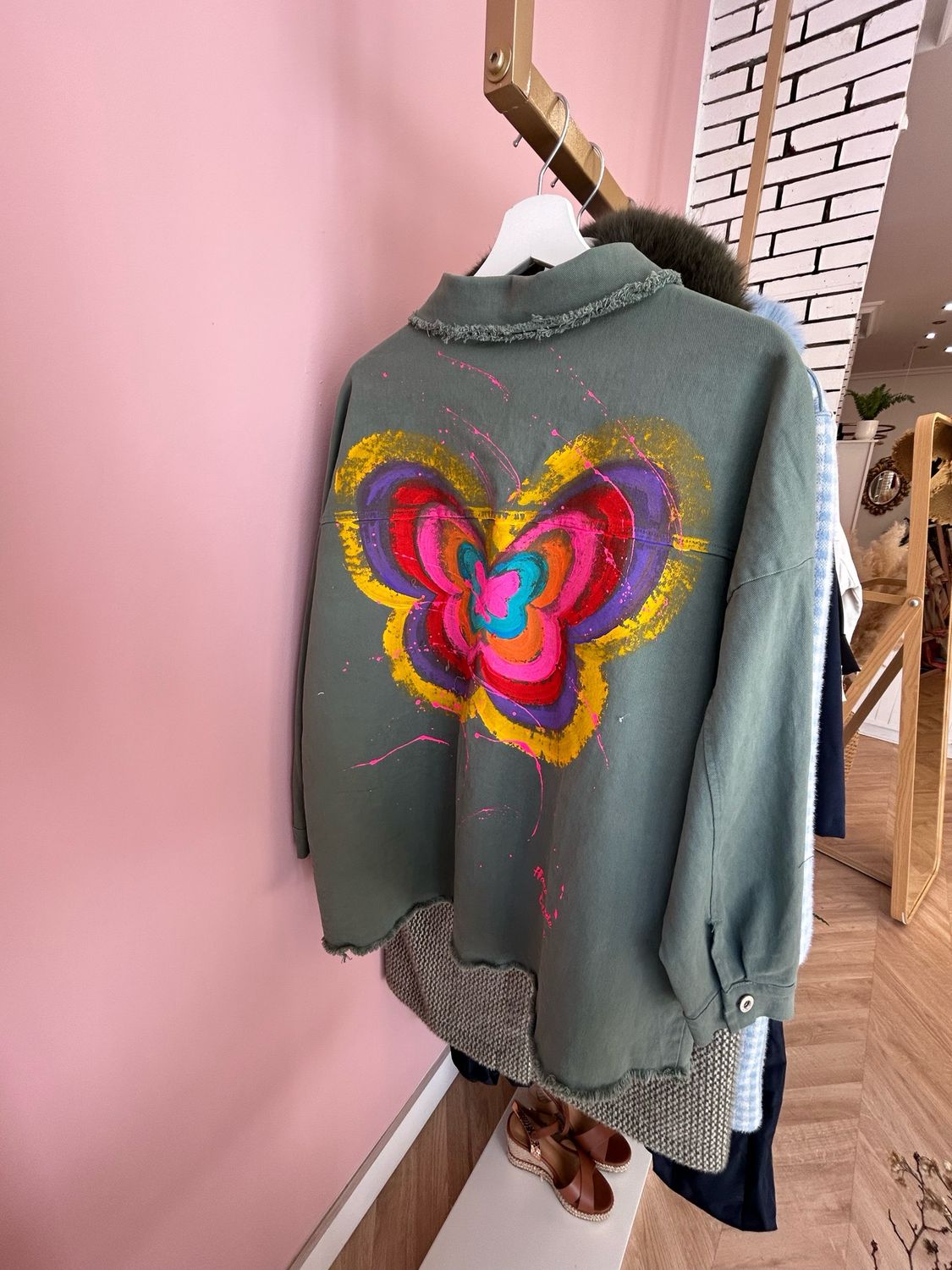 Sobrecamisa mariposa verde