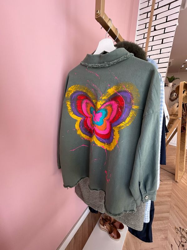 Sobrecamisa mariposa verde