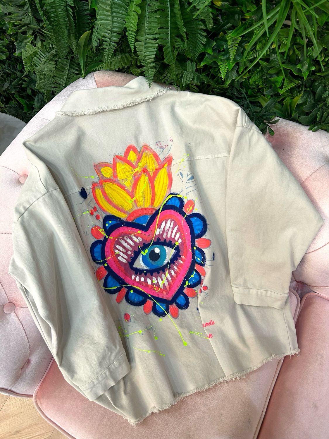 Sobrecamisa corazón beige
