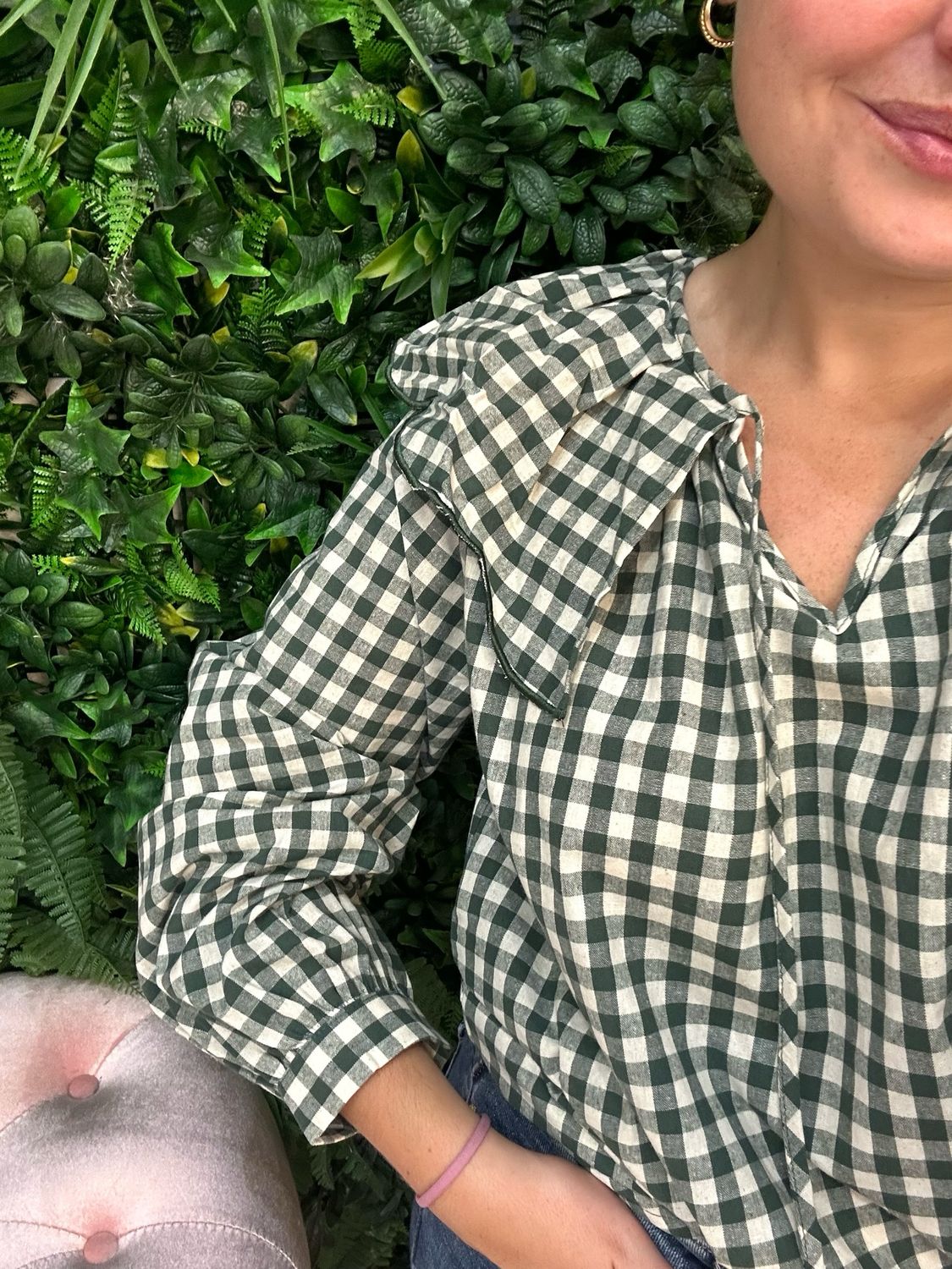 Camisa vichy verde