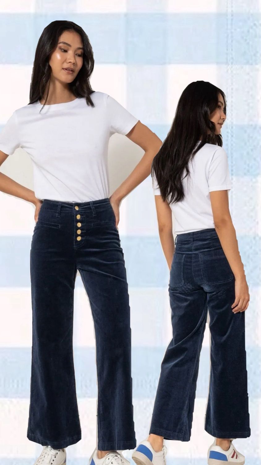 Pantalón pana azul