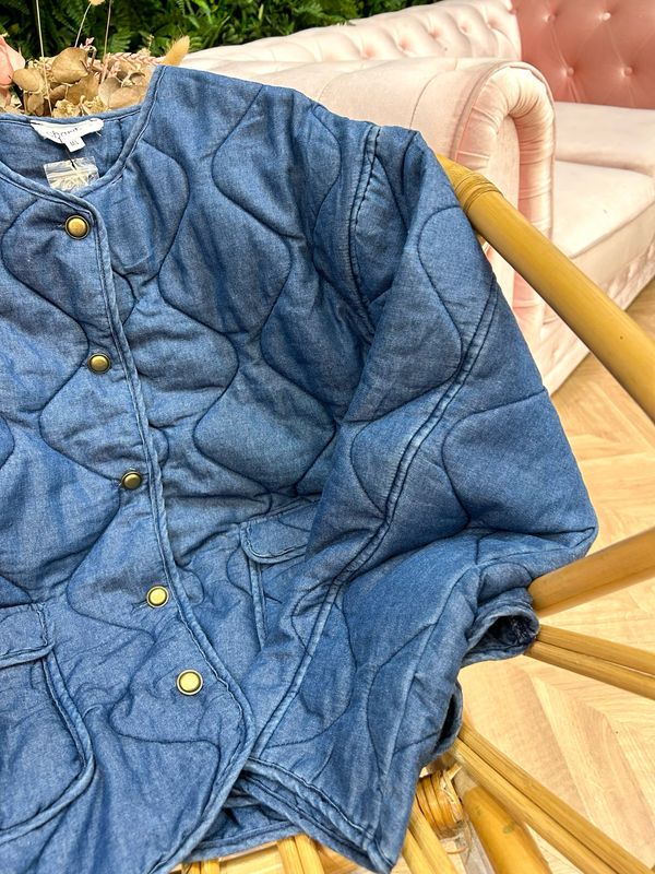 Cazadora acolchada denim