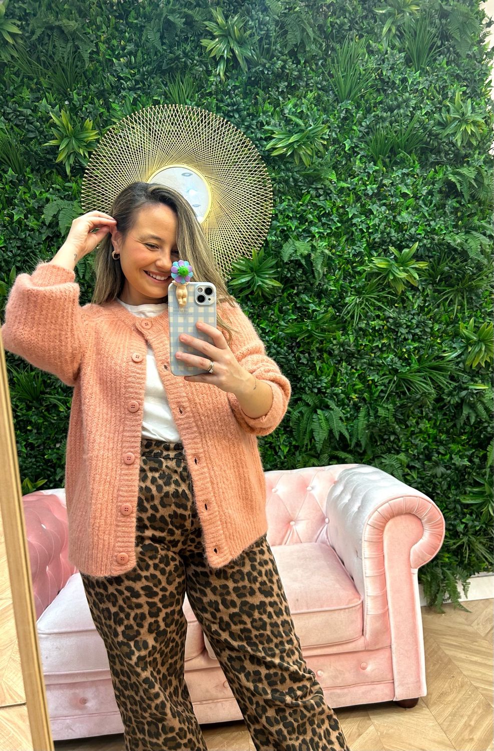 Chaqueta punto rosa