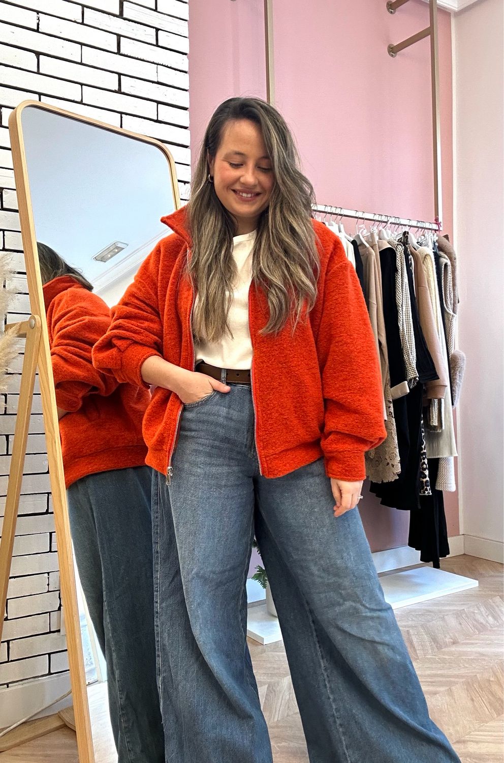 Chaqueta naranja CELINA