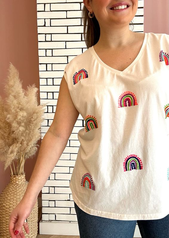 Camiseta RAINWBOW blanca