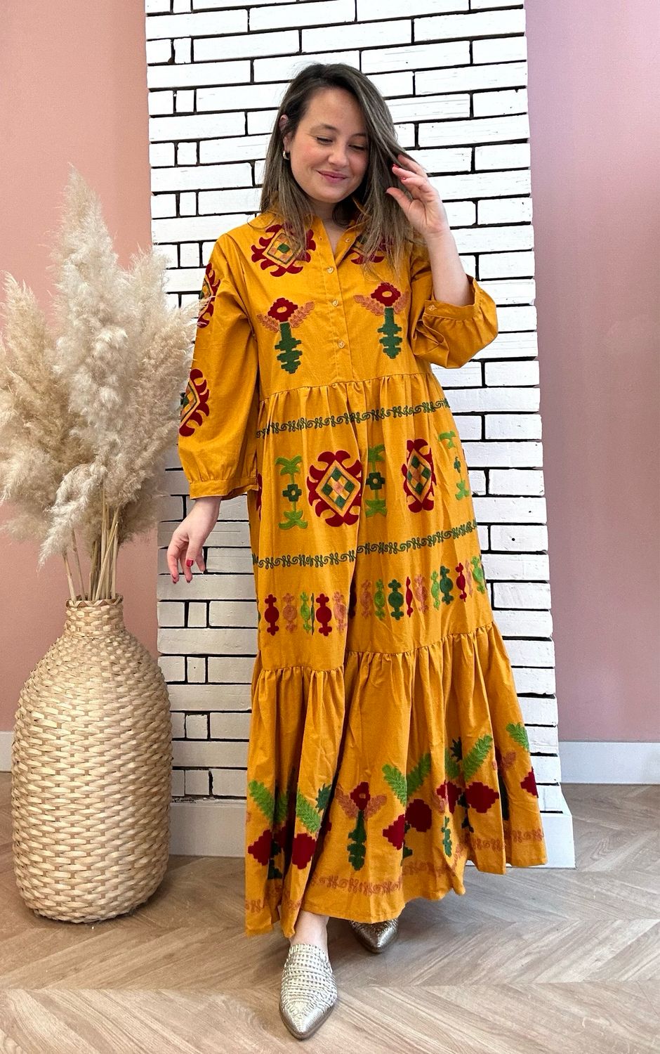 Vestido INDIA mostaza