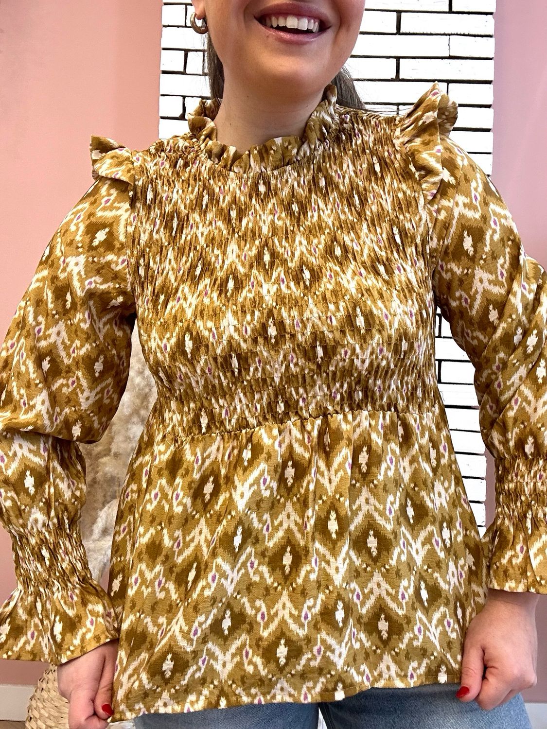 Camisa nido de abeja POMPÓN