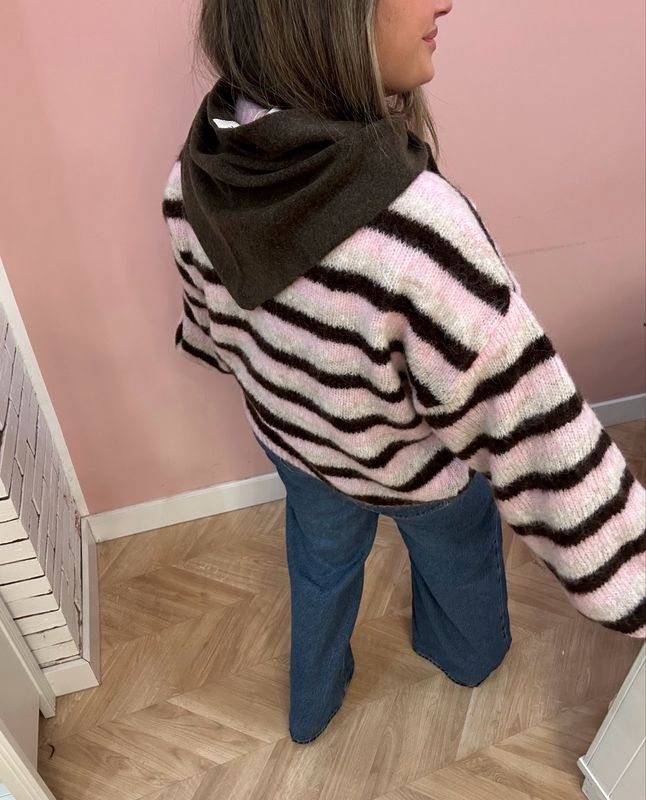 Jersey TWO choco+rosa