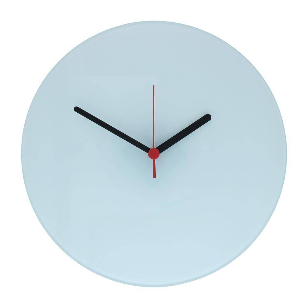 Sublimatie Klok 29 cm - Glas Rond met Zwarte en Rode Plastic Wijzers
Glad, Inclusief mechanisme