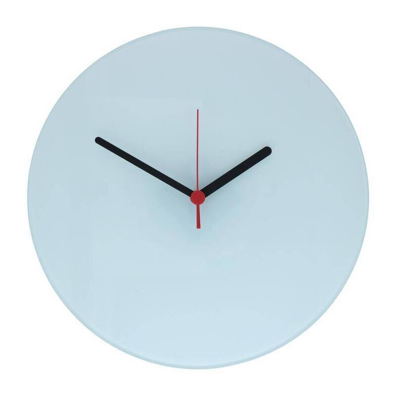 Sublimatie Klok 29 cm - Glas Rond met Zwarte en Rode Plastic Wijzers
Glad, Inclusief mechanisme