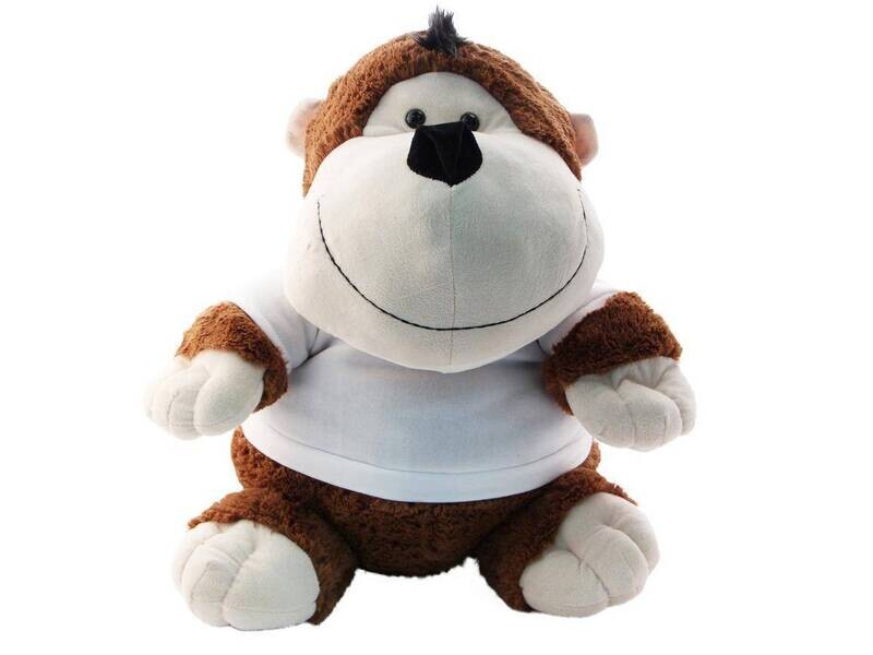 Pluchen Knuffel Aap met T-Shirt - 50 cm