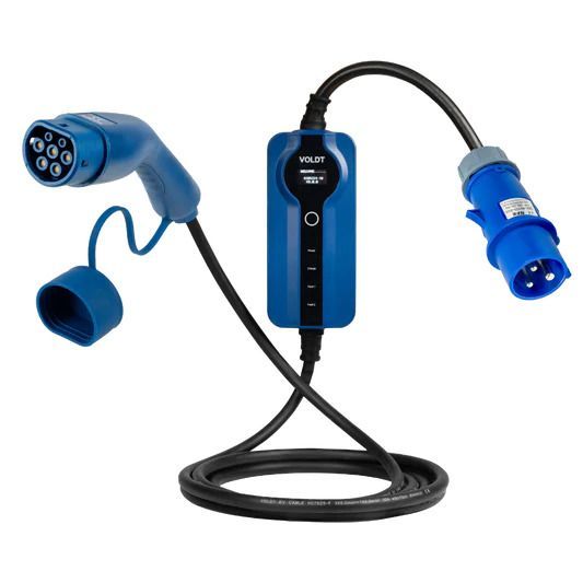 Type 2 - 32A CEE stopcontact | 1 fase| regelbaar 8A - 16A | 7,4kW | mobiele laadkabel