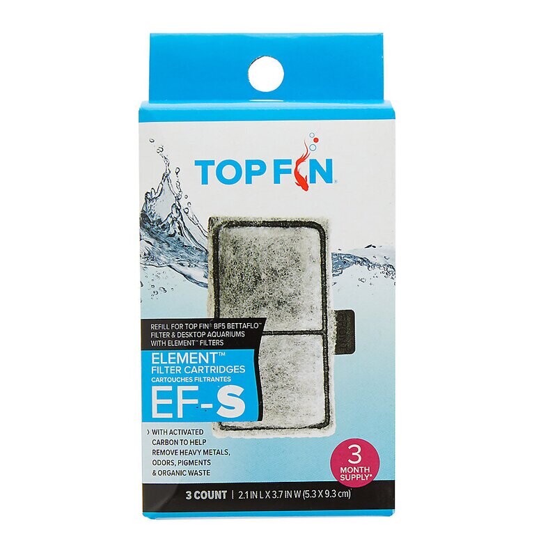Top Fin EF-S Element Aquarium  Filter Cartridges Cartouches Filtrants 3 month supply
