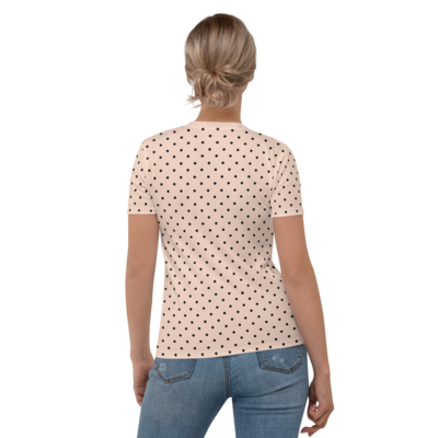 Women&#39;s T-shirt Polka Dots, Cinderella color.