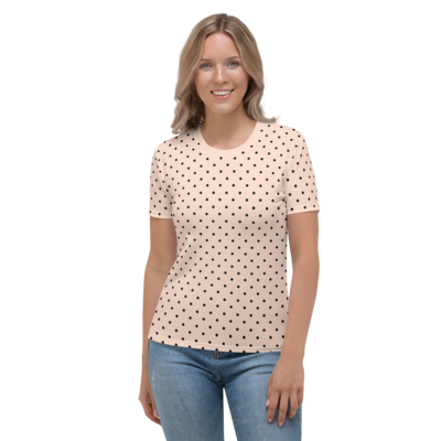 Women&#39;s T-shirt Polka Dots, Cinderella color.