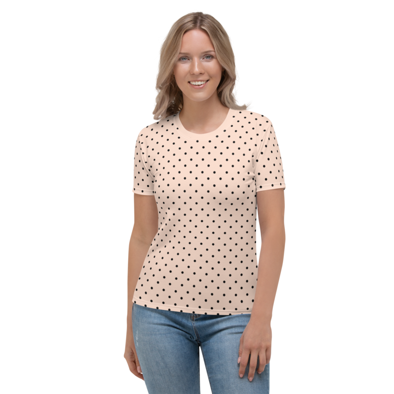 Women&#39;s T-shirt Polka Dots, Cinderella color.