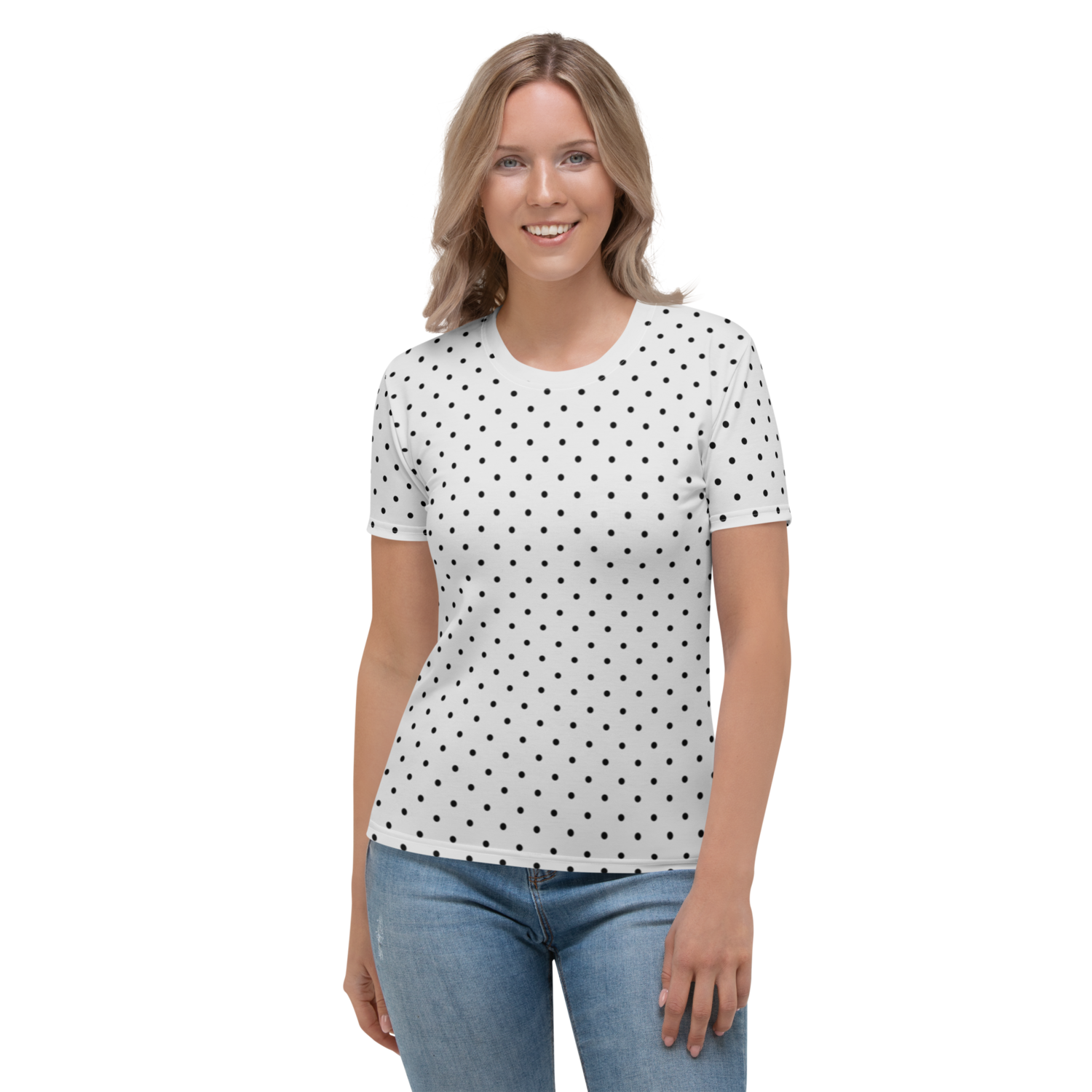 Women&#39;s T-shirt Polka Dots, Whisper Gray