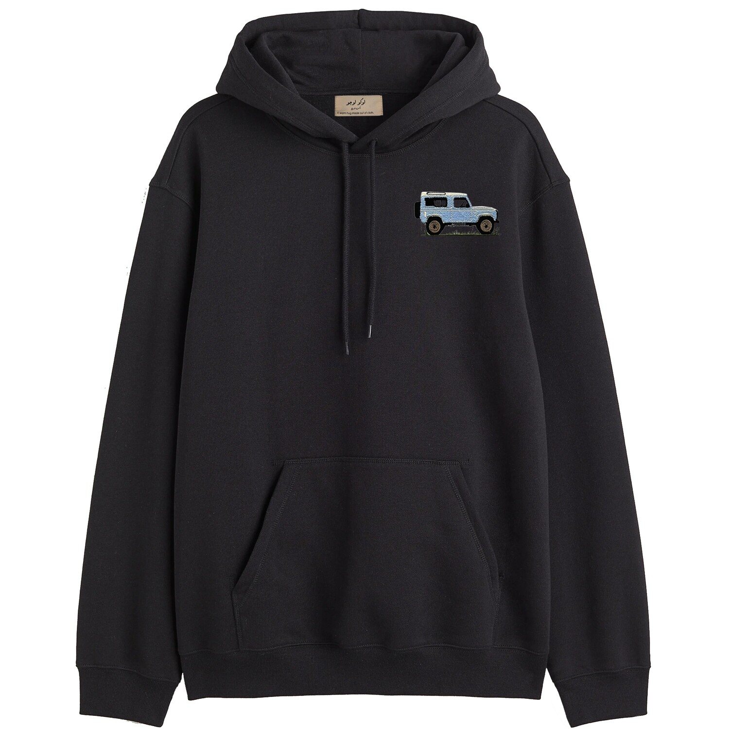 Defender Oversized Hoodie – Bold &amp; Stylish, Color: أسود