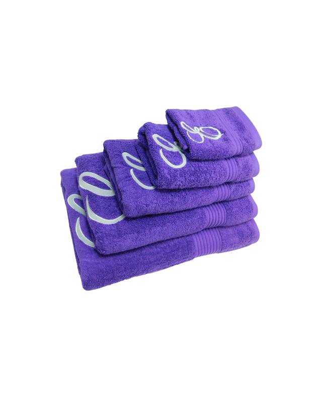 5 Towels in All Sizes with Custom Letter Embroidery