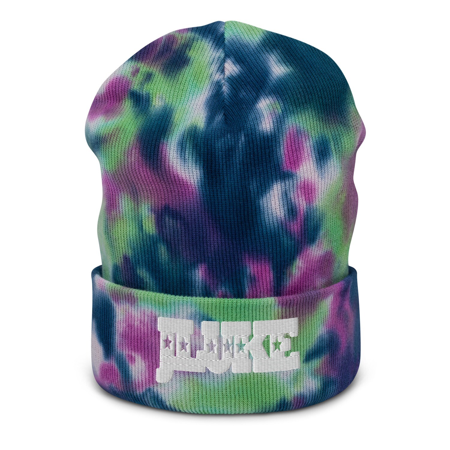 Jluke logo tie dye beanie