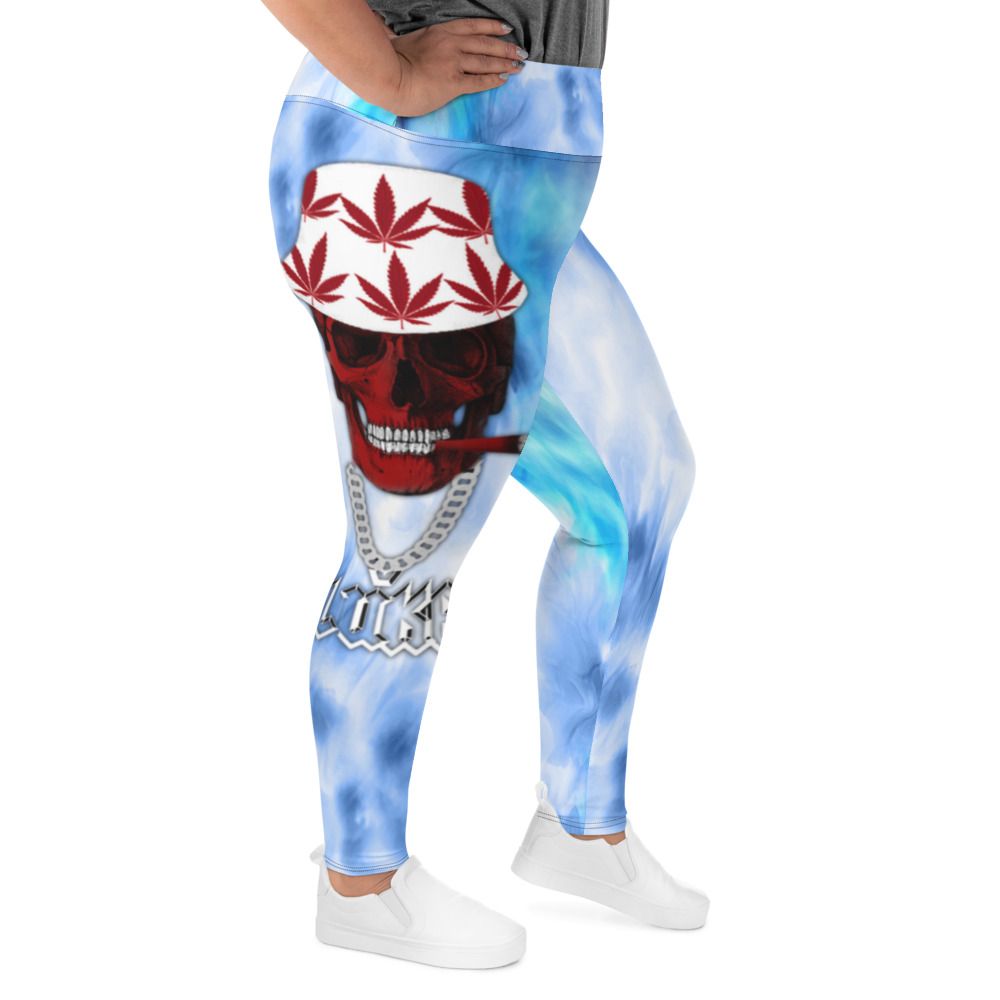 JLUKE 420 Skull Tie Dye Plus Size Leggings copy