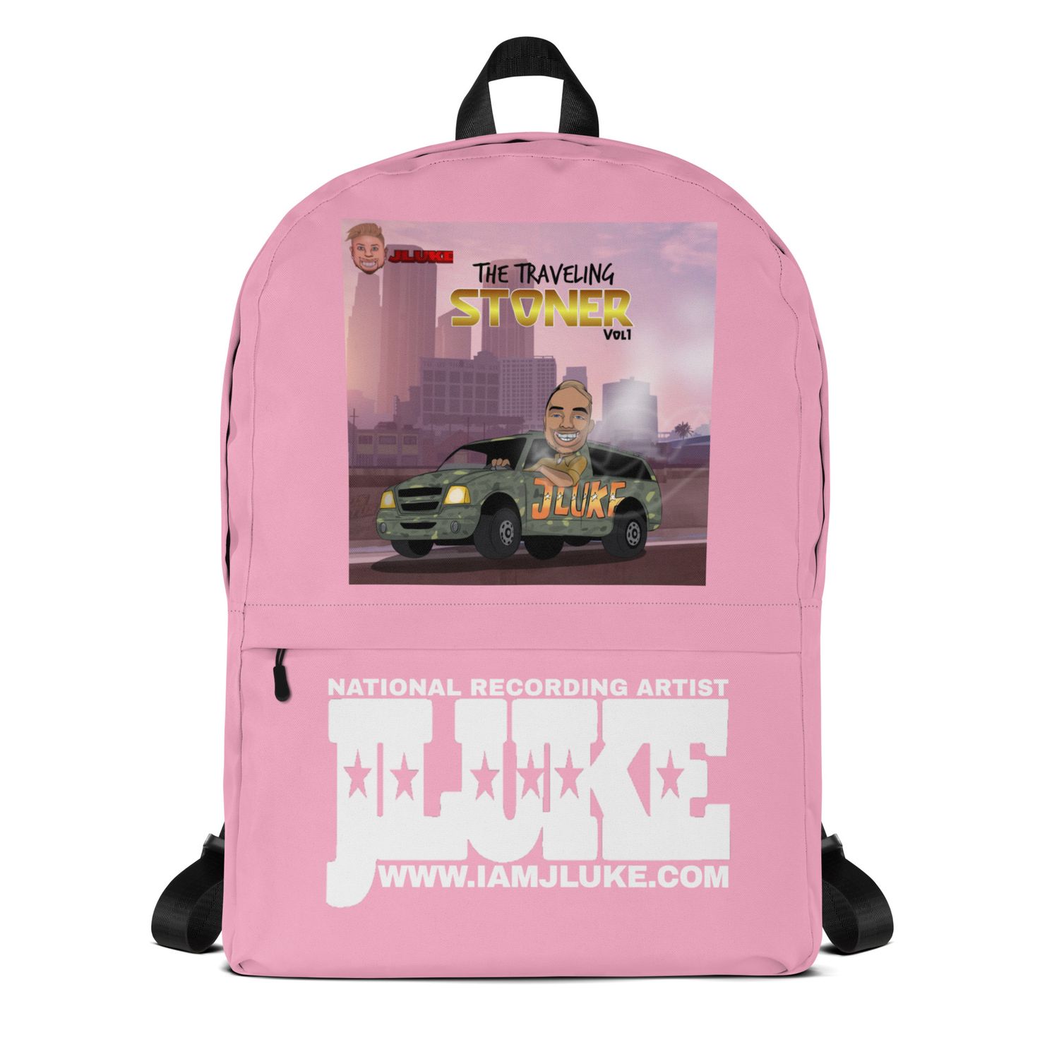 JLUKE TRAVELING STONER PINK BACKPACK