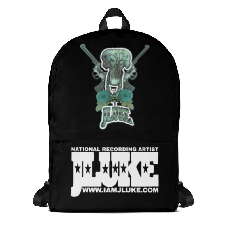 JLUKE BLUE SKULL &amp; GUNS BLACK BACKPACK