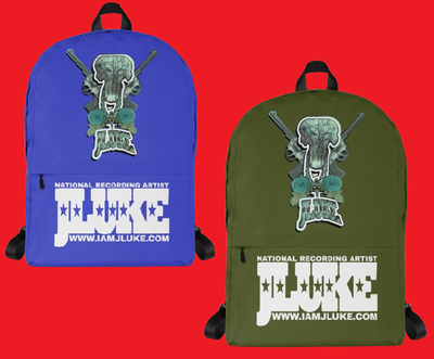 JLUKE BLUE SKULL &amp; GUNS BACKPACK