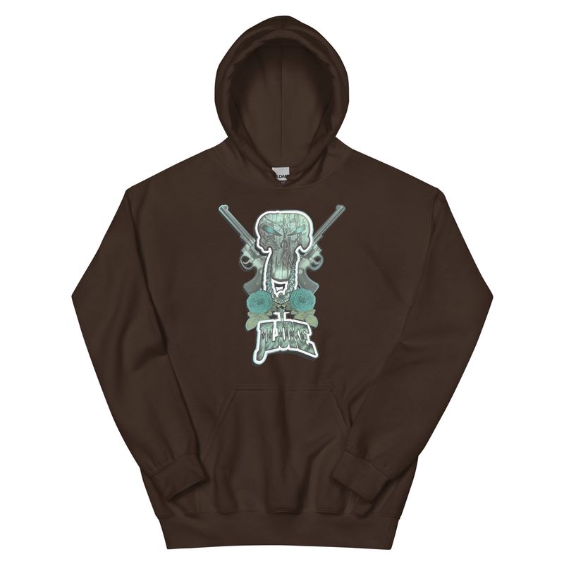 JLUKE BLUE SKULL &amp; GUNS Hoodie