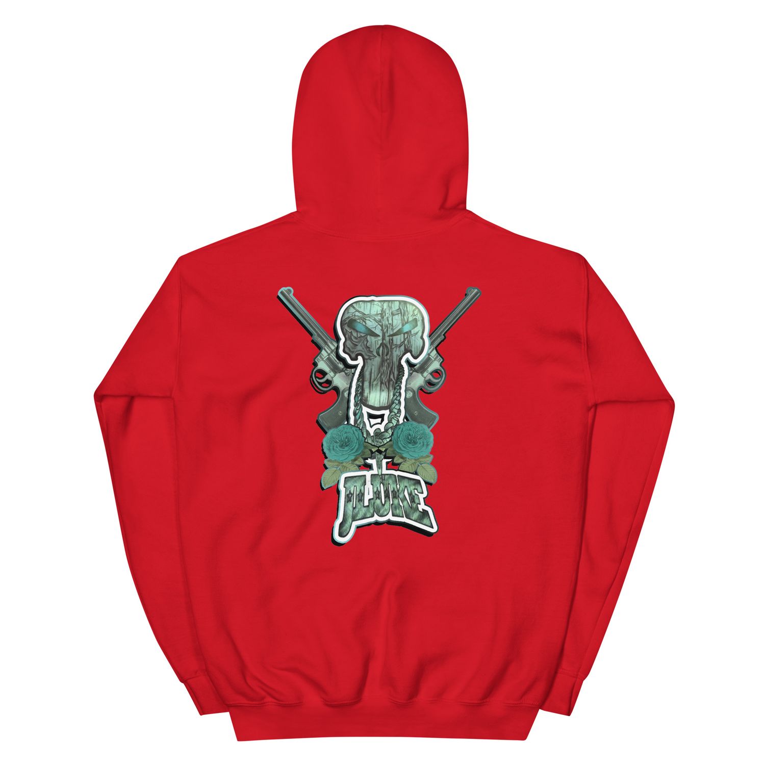 JLUKE Blue Skull &amp; Guns/Logo Hoodie