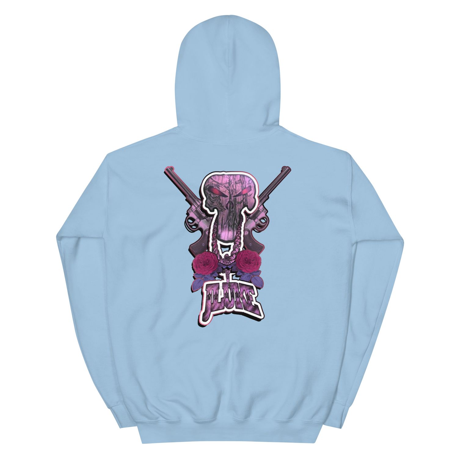 JLUKE Pink Skull &amp; Guns/Logo Hoodie 