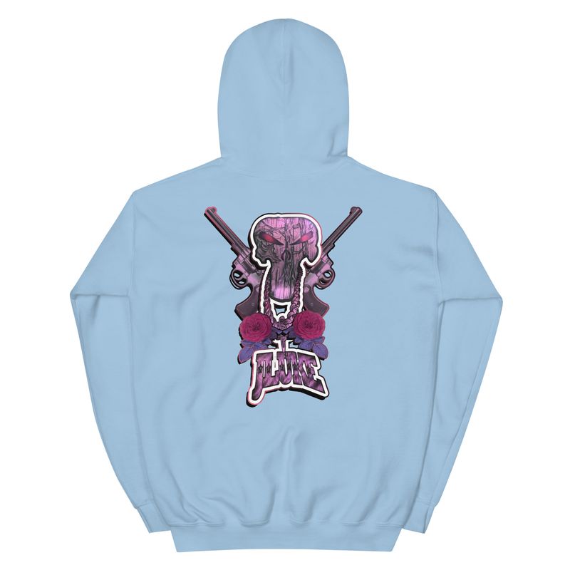 JLUKE Pink Skull &amp; Guns/Logo Hoodie 