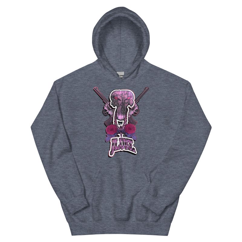 JLUKE Pink Skull &amp; Guns Hoodie 