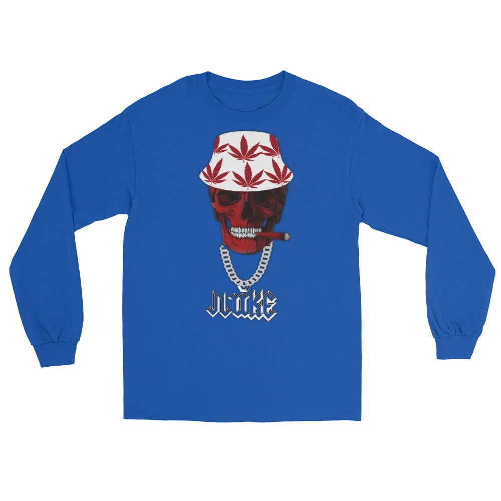JLUKE Smoking Skull Long Sleeve Shirt 