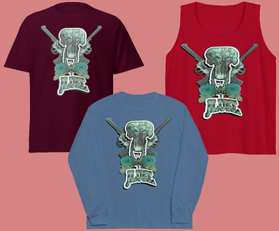 JLUKE BLUE SKULL &amp; GUNS COLLECTION